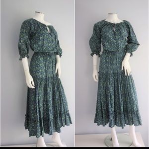 Vintage Laura Ashley boho dress, size UK vintage 14 (modern day 6)